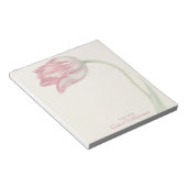 ヴィンテージピンクとホワイトチューリップ – オランダファインアート ノートパッド (アングル)