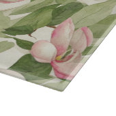 ヴィンテージピンクとホワイトマグノリアス カッティングボード (角)