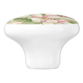 ヴィンテージピンクとホワイトマグノリアス セラミックノブ (側面)