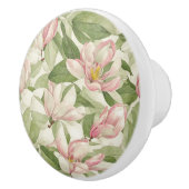 ヴィンテージピンクとホワイトマグノリアス セラミックノブ (右)