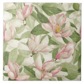 ヴィンテージピンクとホワイトマグノリアス タイル (正面)