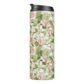 ヴィンテージピンクとホワイトマグノリアス タンブラー (回転右)