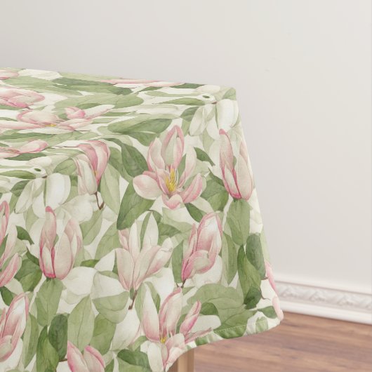 ヴィンテージピンクとホワイトマグノリアス テーブルクロス (インサイチュ)
