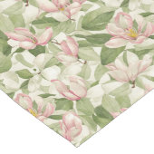 ヴィンテージピンクとホワイトマグノリアス ロングテーブルランナー (コーナー)