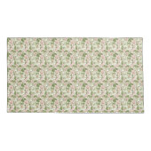 ヴィンテージピンクとホワイトマグノリアス 枕カバー (裏面-左)