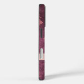 ヴィンテージピンクとメイヴのシミュレートDamask Case-Mate iPhoneケース (裏面 / 右)