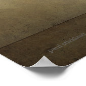 ヴィンテージピンクと白い牡丹の赤面ガラスの花瓶 ポスター (角)