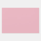 ヴィンテージピンクと白の雪片パターン ラッピングペーパーシート (正面2)