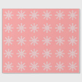 ヴィンテージピンクと白の雪 ラッピングペーパー (フラット)
