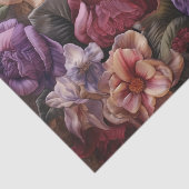ヴィンテージピンクと紫のフローラの切り離し紙 薄葉紙 (詳細)