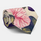 ヴィンテージピンクと紫の熱帯花の植物学 ネクタイ (ロール)