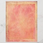 ヴィンテージピンクと金ゴールドスクラップブック紙 (正面)