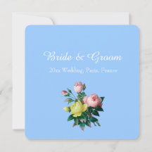 ヴィンテージピンクと黄色のバラ結婚の花