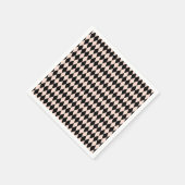 ヴィンテージピンクと黒のハーレクインパターン スタンダードカクテルナプキン (角)