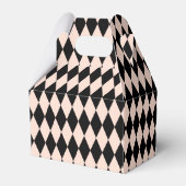 ヴィンテージピンクと黒のハーレクインパターン フェイバーボックス (裏面サイド)