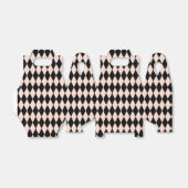 ヴィンテージピンクと黒のハーレクインパターン フェイバーボックス (折り畳みなし)