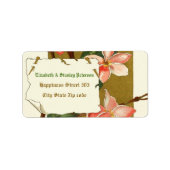 ヴィンテージピンクのオ結婚サンショウウオの花 ラベル (正面)