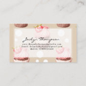 ヴィンテージピンクのカップケーキの名刺 名刺 (裏面)