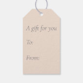 ヴィンテージピンクのクリスマスウィンターバードシーン ギフトタグ (裏面)