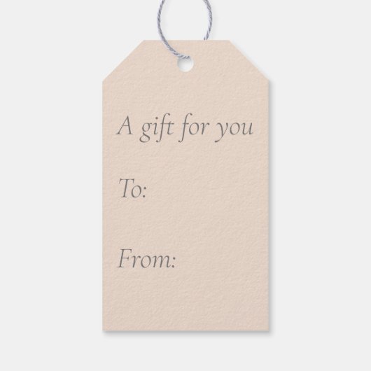 ヴィンテージピンクのクリスマスウィンターバードシーン ギフトタグ (裏面)