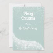 ヴィンテージピンクのクリスマスツリーフラットホリデーカード シーズンカード (裏面)