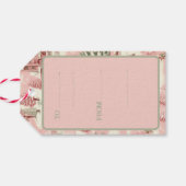 ヴィンテージピンクのクリスマス ギフトタグ (裏面横)