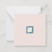 ヴィンテージピンクのクリスマス ノートカード (裏面)