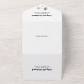 ヴィンテージピンクのケシの花のフローラ オールインワン招待状 (外側)