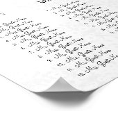 ヴィンテージピンクのシーティングチャート12表 ポスター (角)