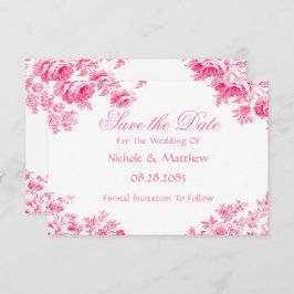 ヴィンテージピンクのトワ結婚イル花 セーブザデート