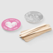 ヴィンテージピンクのハート結婚式のフォトハンドファン ハンドファン (組立なし)