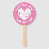 ヴィンテージピンクのハート結婚式のフォトハンドファン ハンドファン (正面)