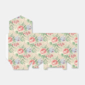ヴィンテージピンクのバラと青の花柄 フェイバーボックス (折り畳みなし)