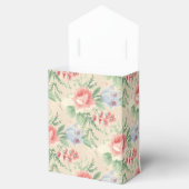 ヴィンテージピンクのバラと青の花柄 フェイバーボックス (オープン)