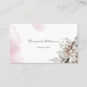 ヴィンテージピンクのバラのカスタマイズ 名刺 (正面)