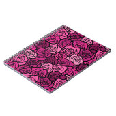 ヴィンテージピンクのバラのノート ノートブック (左側)