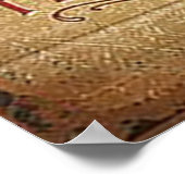 ヴィンテージピンクのバラのホームオフィスの装飾のポスター ポスター (角)