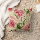 ヴィンテージピンクのバラのホームオフィスの装飾の枕 クッション (ブランケット)