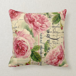 ヴィンテージピンクのバラのホームオフィスの装飾の枕 クッション