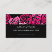 ヴィンテージピンクのバラの名刺 名刺 (裏面)