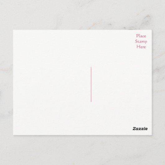 ヴィンテージピンクのバラの花ありがとうフローラ ポストカード (裏面)