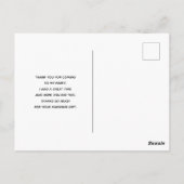 ヴィンテージピンクのバラエレガントス&レース – ありがとう ポストカード (裏面)