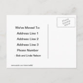 ヴィンテージピンクのバラ住所テンプレートの変更 案内ポストカード (裏面)