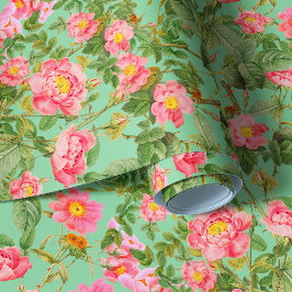 ヴィンテージピンクのバラ壁紙 壁紙