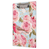 ヴィンテージピンクのバラ |フラワークリップボード クリップボード (左)