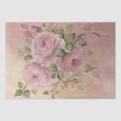 ヴィンテージピンクのバラ 薄葉紙 (正面)
