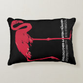 ヴィンテージピンクのフラミンゴの鳥ドイツ・ミュンヘン動物園 アクセントクッション (正面)