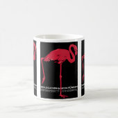 ヴィンテージピンクのフラミンゴの鳥ドイツ・ミュンヘン動物園 コーヒーマグカップ (中央)