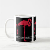 ヴィンテージピンクのフラミンゴの鳥ドイツ・ミュンヘン動物園 コーヒーマグカップ (左)