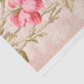 ヴィンテージピンクのフローラ切り離しティッシュペーパー 薄葉紙 (詳細)